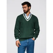 Ombre Knitted monochrome mens viscose cardigan - navy blue