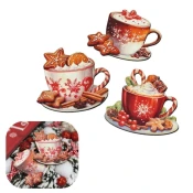 Rayher. Leseni okrasek Skodelice s kakovom, set3