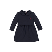 TOMMY HILFIGER Obleka ESSENTIAL DRESS LS modra