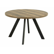 Miza Oakland 901 Črna, Hrast, 75cm, Podaljšanje, MDF plošča, Kovina
