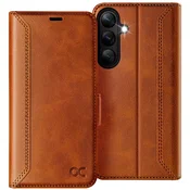 Infostyle OCASE preklopni ovitek za Samsung Galaxy S25 – retro rjava, RFID zaščita