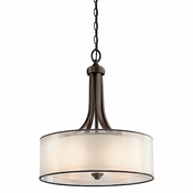 ELSTEAD KL/LACEY/P/L MB | Lacey Elstead visilice svjetiljka 4x E27 brončano smeđe, opal, prozirna bijela