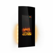 Klarstein Lamington, električni kamin, 2000 W, LED plamen, toplozračni grelec, časovnik, osvetlitev (GDW24-LamingtonB)