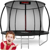 Northix Profilni trampolin za vrt 8ft/252cm z notranjo zaščitno mrežo Neo-Sport