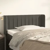 Vidaxl vidaXL Vzglavje s krilci temno sivo 103x16x78/88 cm žamet