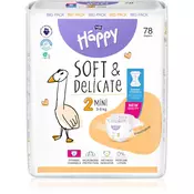BELLA Baby Happy Soft&Delicate Size 2 Mini plenice za enkratno uporabo 3-6 kg 78 kos