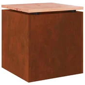Vidaxl Vrtna klop Rjav 40 x 40 x 43 cm Odporno jeklo