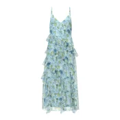 VERO MODA Obleka VMSMILLA  svetlo modra / oliva / off-bela