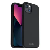 Sign Tekoči silikonski ovitek za iPhone 14 Plus - črn
