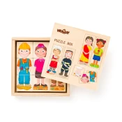 Puzzle Ľudia a povolania z celého sveta v dr. krabičke