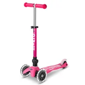 Micro - Mini Deluxe zložljiv skiro z LED kolesi, Pink