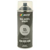 Industrijski akrilni lak sprej RAL HG 400ml Motip - RAL 7021 črno siva
