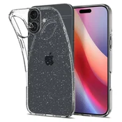 Spigen Zaščitni etui iz tekočih kristalov za iPhone 16 Plus – prozoren z bleščicami