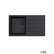 Milo Granitna sudopera Metro, o90, 76x44cm, Lava stone
