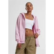 Womens zip-up hoodie Fluffy Hoody light pink