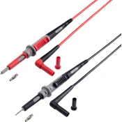Voltcraft VOLTCRAFT MS-4PS-E varnostni merilni kabel [4 mm varnostni vtič - testna špica] 1.00 m črna\, rdeča 1 kos, (20423041)