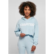 Womens Cropped Hoody Starter Ice-Blue