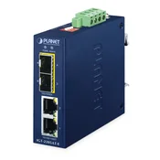 Planet IGT-2205AT-E industrijski kompaktni pretvornik 2x1GBASE-T na 2x1GBASE-X SFP, IP40, -40~75°C, 12-58VDC