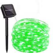 Dekorativne solarne lampice 10m Zelena boja