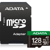 Adata Speed Plus/Micro SD/128GB/UHS-I U3/Class 10/+ Adaptér