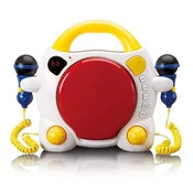 LENCO Otroški prenosni Bluetooth CD predvajalnik z dvema mikrofonoma in zaščito pred udarci