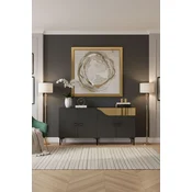 Hanah Home Komoda Gama 150, Anthracit-zlatna
