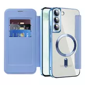 Etui SmartMag Book z Magsafe tehnologijo in RFID denarnico za Samsung Galaxy S22 Plus - light blue