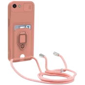Ovitek Bigcousin z vrvico za Huawei Y5 2018/Honor 7S, roza