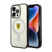 Maska Ferrari iPhone 14 Pro Max 6,7 prozirna tvrda futrola Outline MagSafe (FEHMP14XURKT)