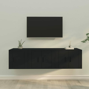 3-dijelni set TV ormarica crni od konstruiranog drva
