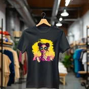 Camiseta Majica sa štampanim printom Cam 917, Ženska, Crna