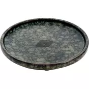 D&D HOME Mačja posoda Jasper Green marble, nizka - 1 k.