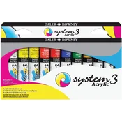 Daler Rowney Set akrilnih barv System 3, Introduction set 10x22ml