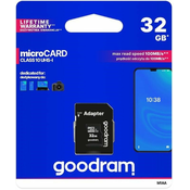 GoodRam memorijska kartica microSD 32GB + SD adapter (500305)