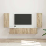 Set zidnog ormarica za TV 4 pcs Sonoma hrast Konstruirano drvo