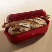 Batard bread baking pan, ceramic, 39x16.5 cm/4.5 l, Burgundy - Emile H
