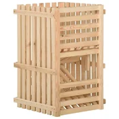 Vidaxl Škatla za krompir 50x50x80 cm trdna borovina