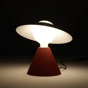 Stilnovo Fante LED namizna svetilka, 2700 K, rdeča - Dnevna soba/jedilnica - Dizajn - rdeča prašno barvana, bela (RAL 9010) - Plastika
