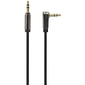 GEMBIRD CCAPB-444L-1M Gembird AUX 3.5mm stereo plug to 3.5mm desni ugao stereo plug audio kabl pozlaceni 1m