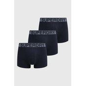Bokserice Superdry 3-pack za muškarce, boja: tamno plava