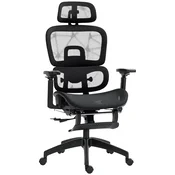 HOMCOM HOMCOM pisarniški stol poliester 66D x 64Š x 114 122V cm Črn, (5000242987)
