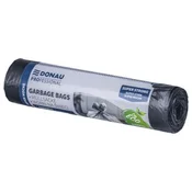 DONAU PROFESSIONAL vrečke z vrvico, ekstra močne, 60 l, 10 kosov, črne