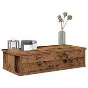 Zidna polica s ladicama staro drvo 60x28x15cm konstruirano drvo