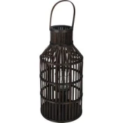 ProGarden Svetilka Progarden KO-435105530 za svečo 22 x 58 cm les rjava
