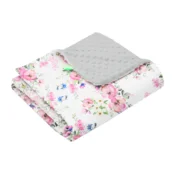 shumee Odeja Minky 75x100 (pepelnato siva + jabolčno bela)