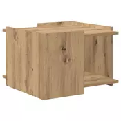 vidaXL Klubska miza Artisan hrast 50,5 x 50 x 33 cm Inženirski les
