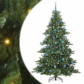 Vidaxl Umetno Zložljivo Božično Drevo with LEDs z stojalom 180cm PVC