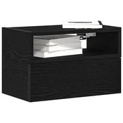 vidaXL Stenska nočna omarica črna 45x26x28,5 cm