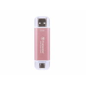 TRANSCEND Zunanji SSD ESD310P 2TB, zunanji SSD, USB 10Gb/s, tip C/A, roza