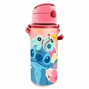 Kids Euroswan Otroci Euroswan aluminijasta steklenica z ustnikom - Lilo & Stitch 600 ml, roza
